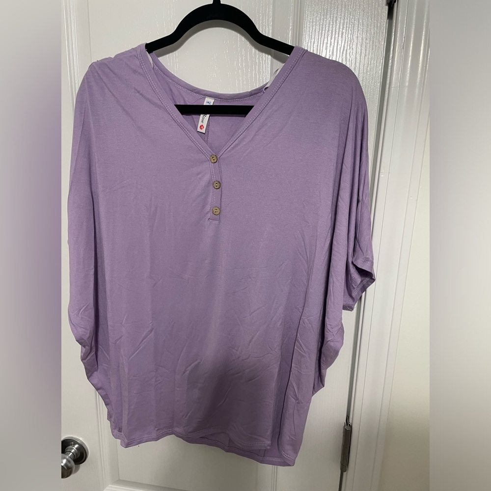 oversized boxy Henley top